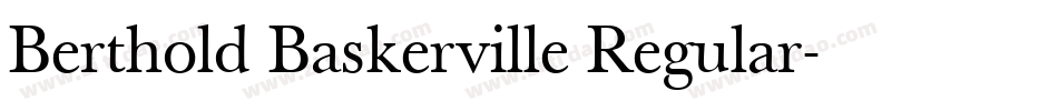 Berthold Baskerville Regular字体转换